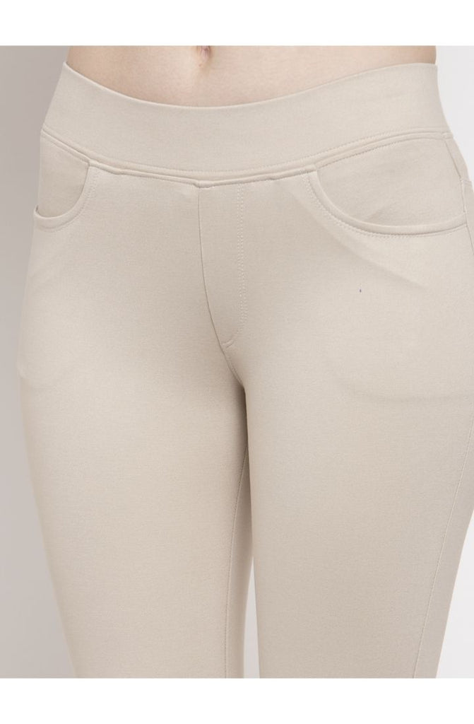 Prag & Co. Beige Narrow Fit Trouser Pant 