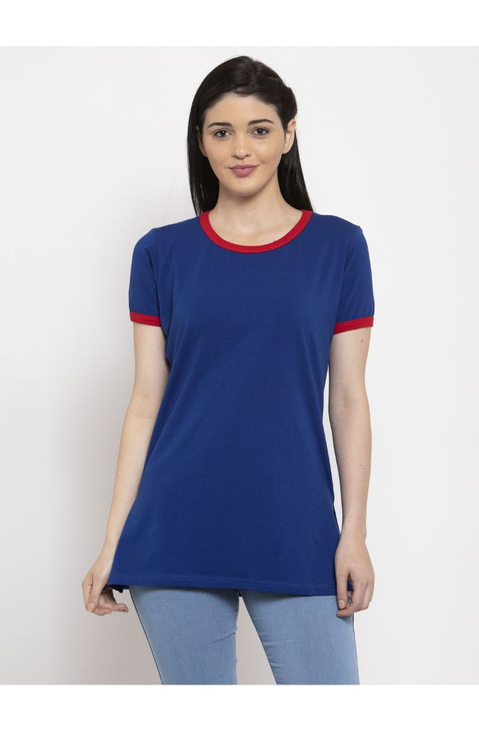 Royal Blue long t shirt for womens online