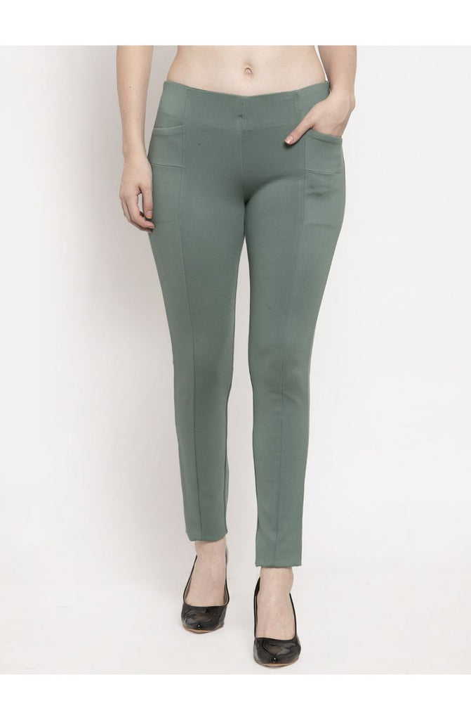 Green trouser pants