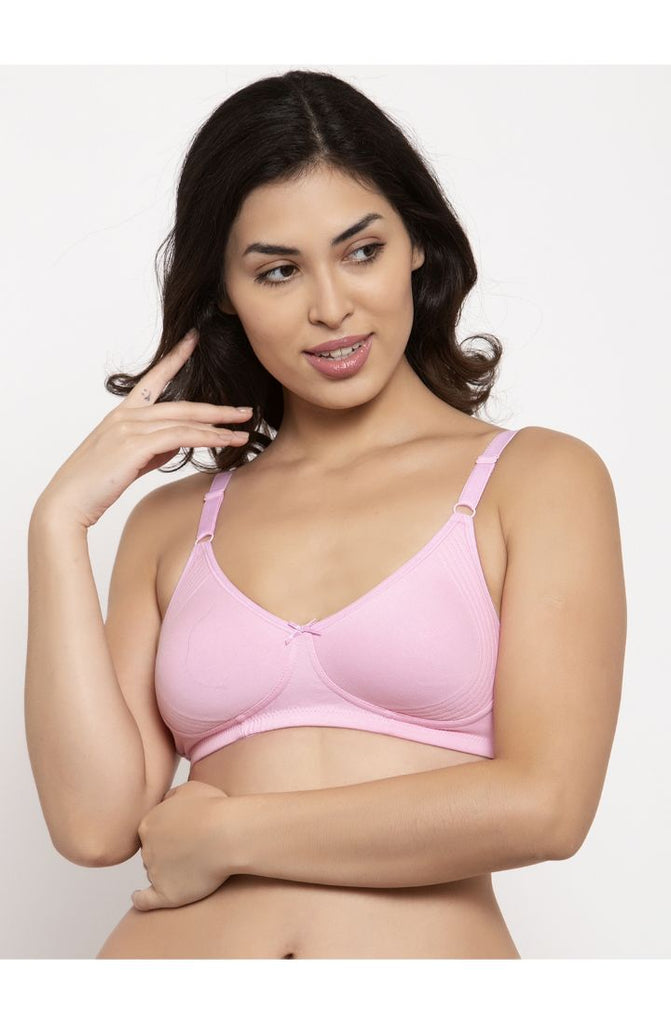 Pink Encircled Bra With Side Support
