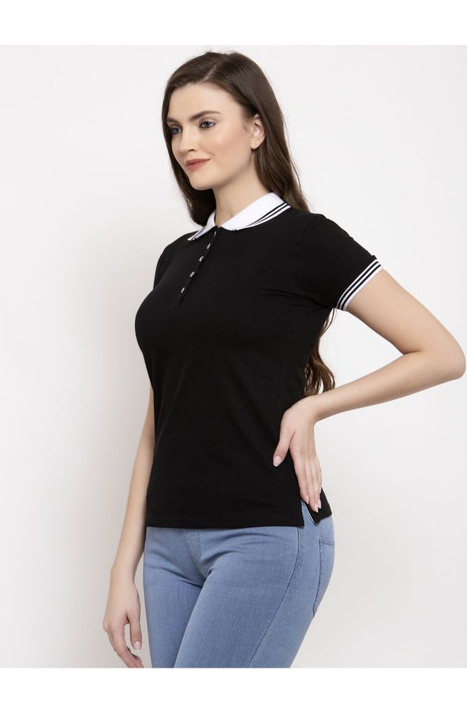 black polo t shirts for ladies
