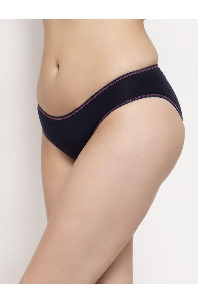 Shop for Navy Mid-Waist Cheeky Modal Online
