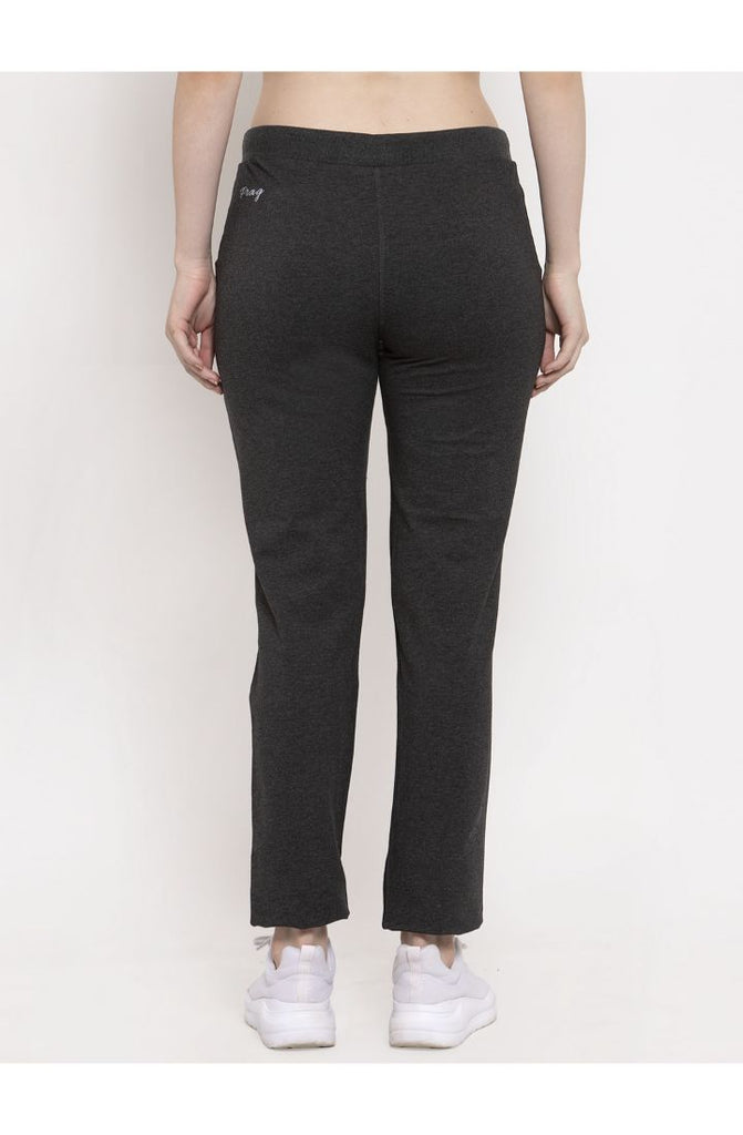 Buy Dark Grey Cotton Tapered Fit Track Pants at Prag & Co. 