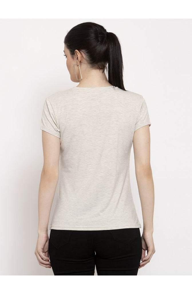 Melange White T Shirt