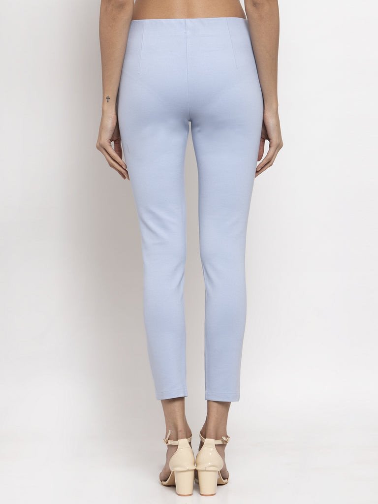 Sky Blue Narrow Fit Trouser Pant Online