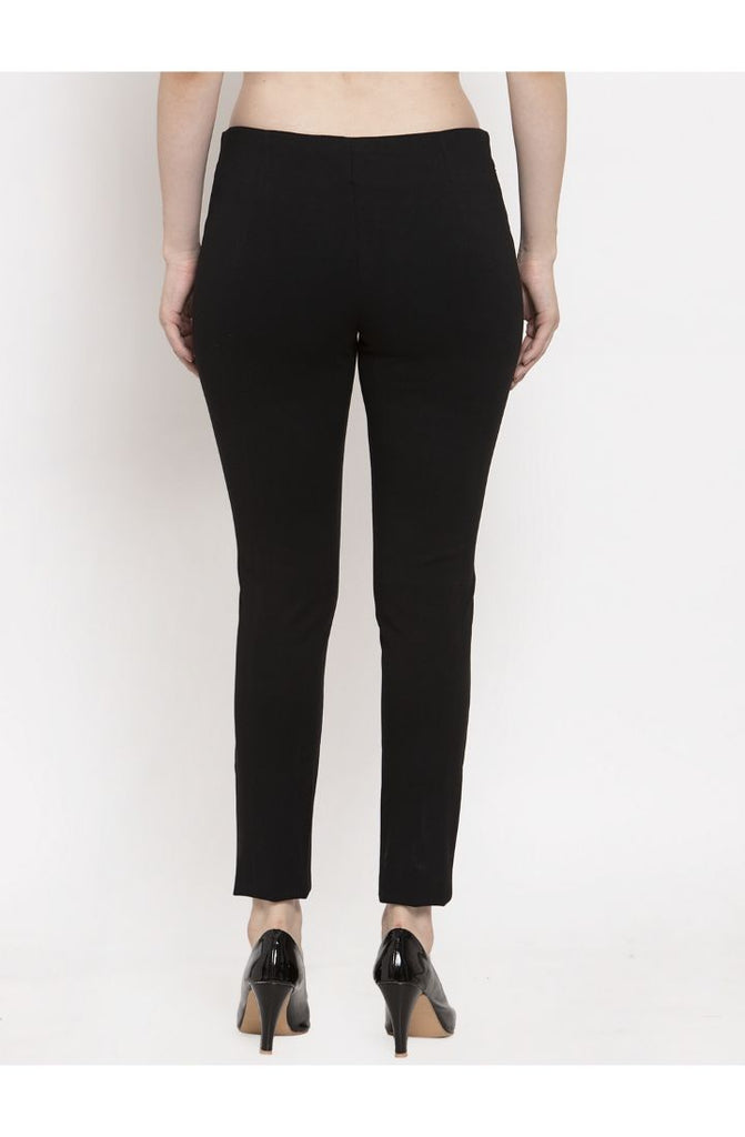 Black Narrow Fit Trouser Pant for women