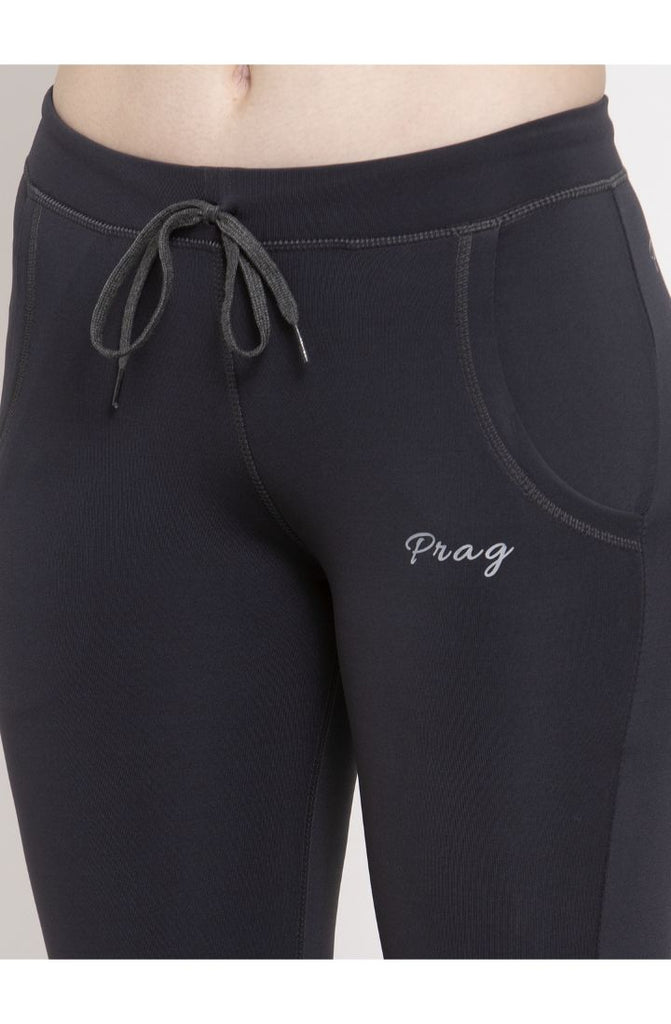 Women Dark Grey Dry-Fit Yoga Pant