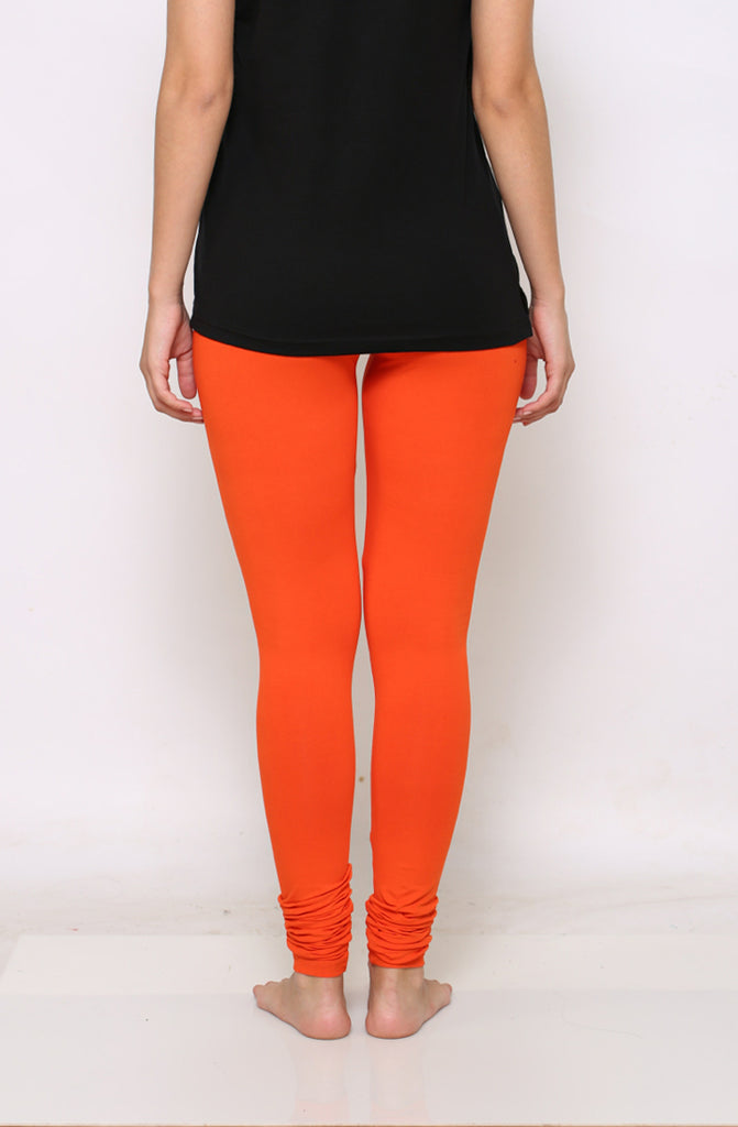 Orange chudidar leggings