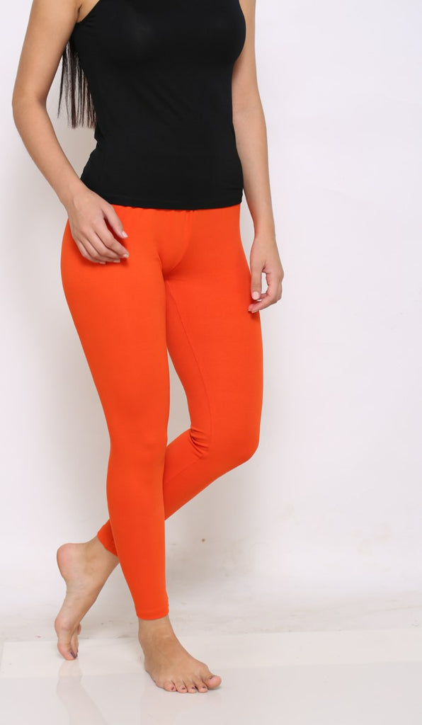 Orange angle length legging