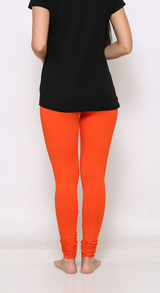 order  Orange Chudidar 4 Way Stretch Leggings online