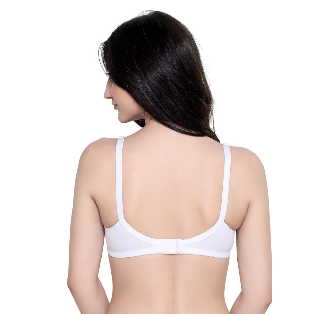 Back Side Side Support Encircle Bra With White Color 